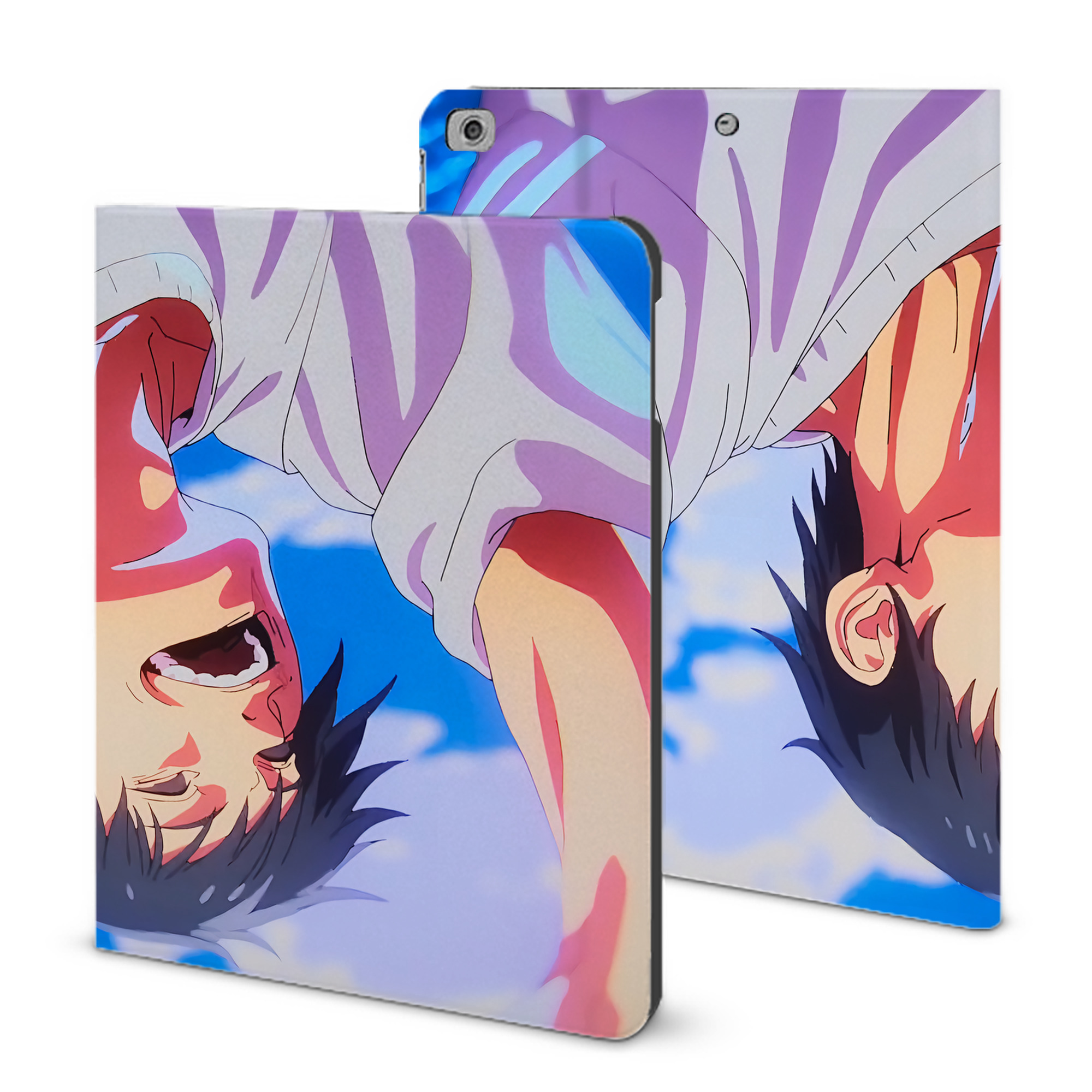 （画像用） 呪術廻戦 Jujutsu Kaisen IPad ケース ブック型 PUレザー TPU 耐衝撃 軽量 薄型 ペン収納なし 全面保護 IPad 各モデル対応